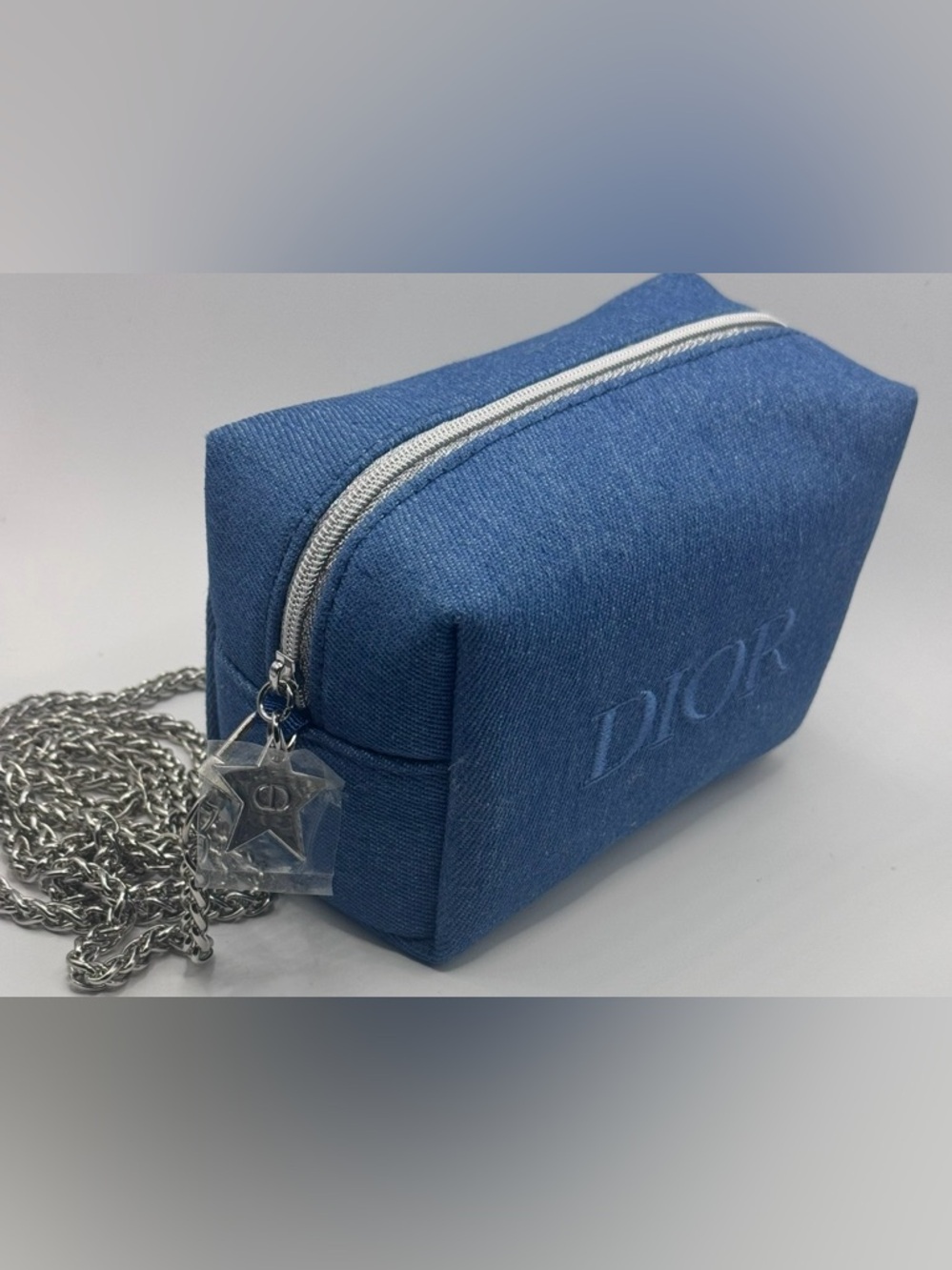 GWP-Dior Blue Denim Pouch with Silver Star Charm